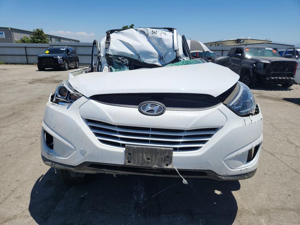 2015 Hyundai Tucson VIN KM8JU3AGXFU100478 COPART salvage auction — FRONT END, Ca - Salvage Certificate, sold $775 on 2026-07-06 (photo 5)
