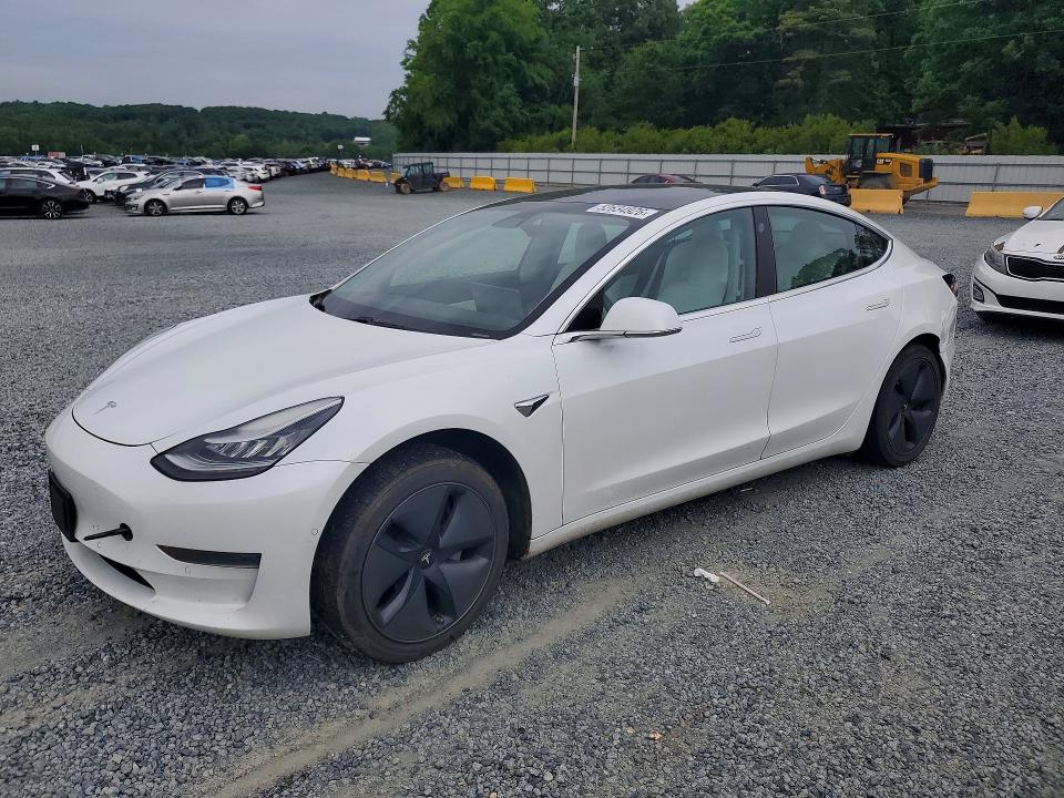 2020 Tesla Model 3 VIN 5YJ3E1EA4LF615453 COPART salvage auction — REAR END, Nc - Salvage Certificate Of Title, sold $4,650 on 2026-07-09 (photo 1)