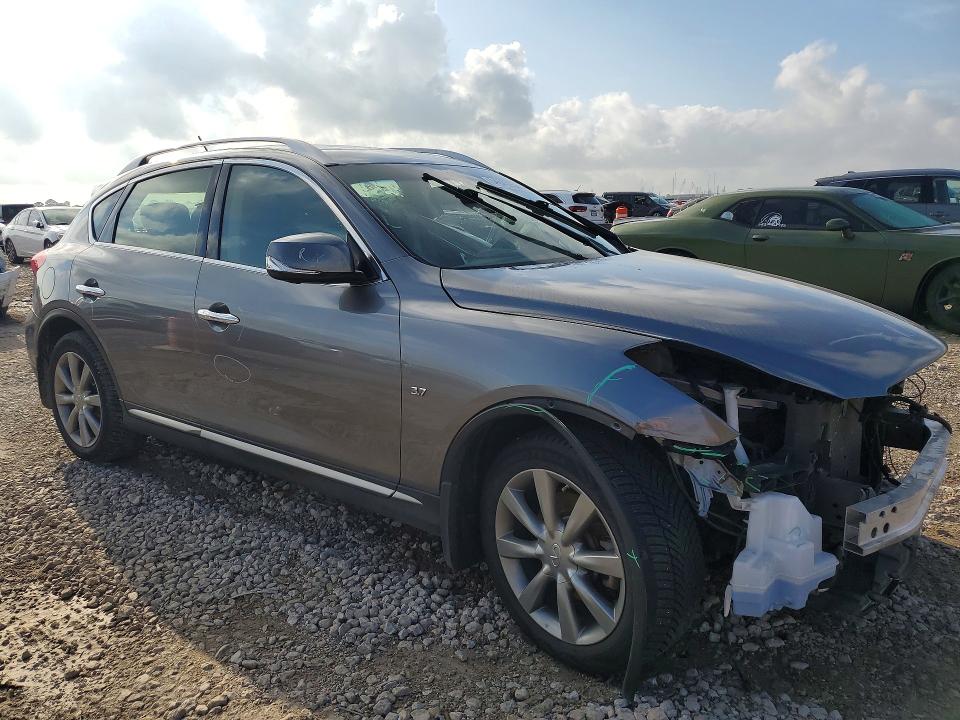 2017 Infiniti VIN JN1BJ0RR7HM413001 COPART salvage auction — FRONT END, Tx - Salvage Vehicle Title, sold $1,050 on 2026-07-06 (photo 4)