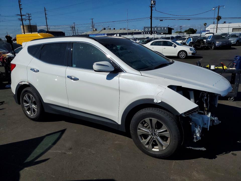 2015 Hyundai Santa fe VIN 5XYZUDLB6FG290859 COPART salvage auction — FRONT END, Ca - Salvage Certificate, sold $3,100 on 2026-07-20 (photo 4)