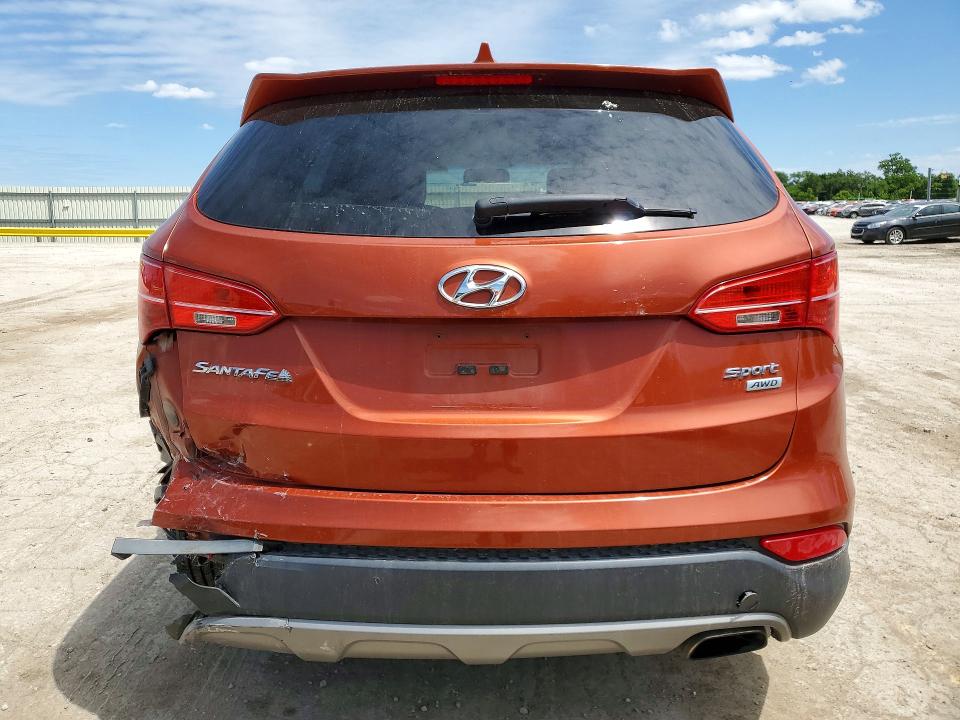 2015 Hyundai Santa fe VIN 5XYZTDLB6FG271862 COPART salvage auction — REAR END, Ks - Cert Of Title-Salvage, sold $1,400 on 2026-07-08 (photo 6)