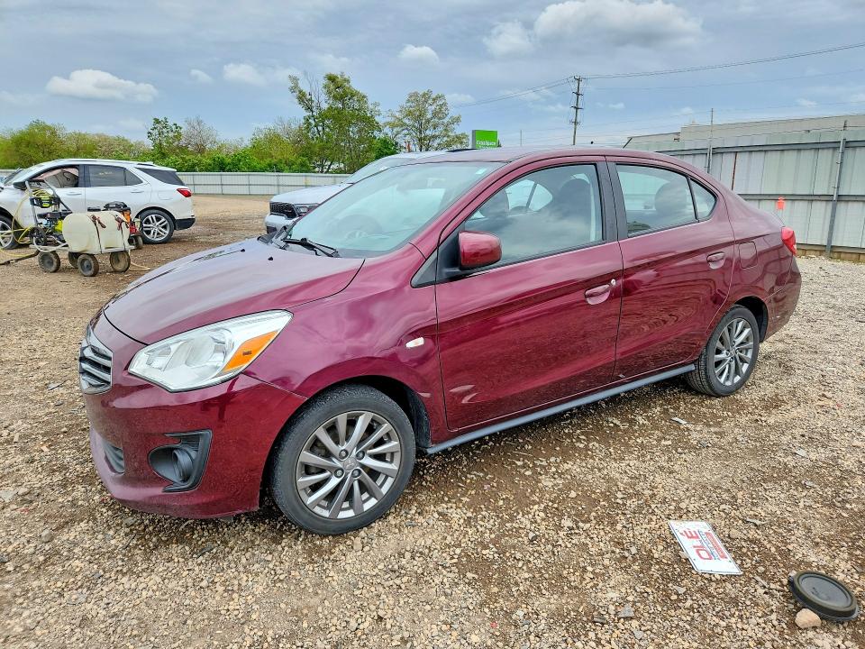 2019 Mitsubishi Mirage VIN ML32F3FJ7KHF09313 COPART salvage auction — REAR END, Il - Salvage Certificate, sold $1,450 on 2026-07-08 (photo 1)