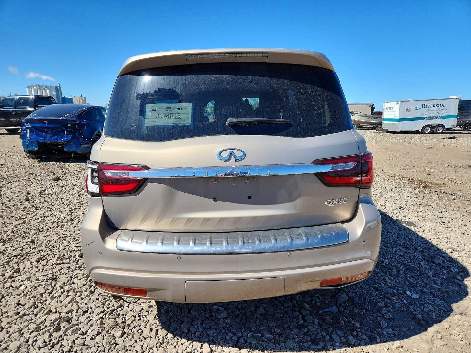 2021 Infiniti Qx80 VIN JN8AZ2AD8M9861536 COPART salvage auction — FRONT END, Az - Certificate Of Title, sold $8,100 on 2026-07-29 (photo 6)