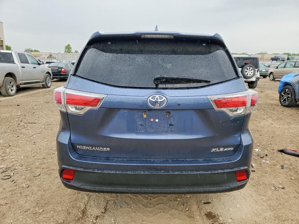 2016 Toyota Highlander VIN 5TDJKRFH9GS504862 COPART salvage auction — FRONT END, Mo - Salvage Certificate Of Title, sold $6,600 on 2026-07-23 (photo 6)