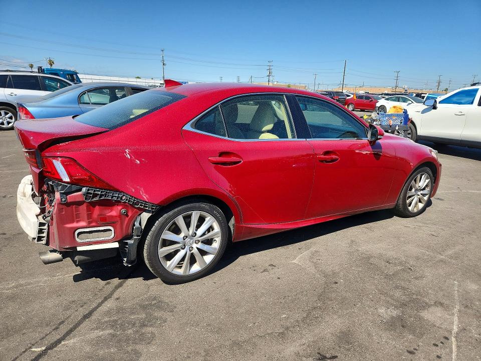 2013 Lexus Is VIN JTHBF1D27E5002636 COPART salvage auction — REAR END, CA - SALVAGE CERTIFICATE, sold $4,750 on 2026-07-29 (photo 3)