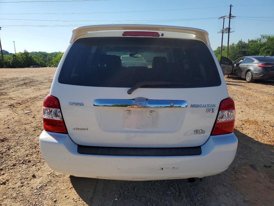 2006 Toyota Highlander VIN JTEEW21A860029290 COPART salvage auction — FRONT END, Nc - Salvage Certificate Of Title, sold $1,100 on 2026-07-06 (photo 6)