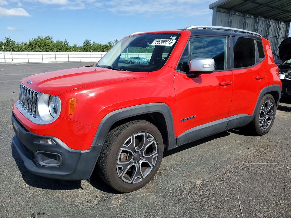 2016 Jeep Renegade VIN ZACCJADT9GPC93616 COPART salvage auction — REAR END, Ca - Salvage Certificate, sold $1,900 on 2026-07-09 (photo 1)