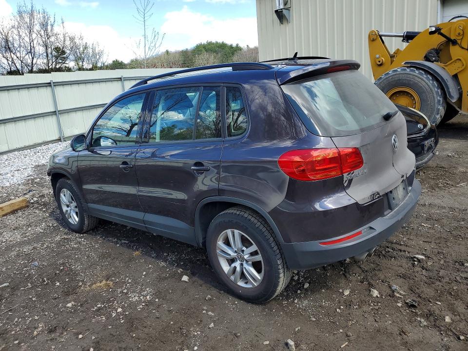 2016 Volkswagen Tiguan VIN WVGBV7AX5GW592805 COPART salvage auction — FRONT END, Wv - Salvage Certificate, sold $2,900 on 2026-07-27 (photo 2)
