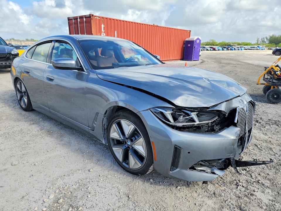 2026 BMW I4 VIN WBY63HD0XTFW33020 COPART salvage auction — FRONT END, Fl - Cert Of Title Slvg Rebuildable, sold $15 on 2026-07-29 (photo 4)