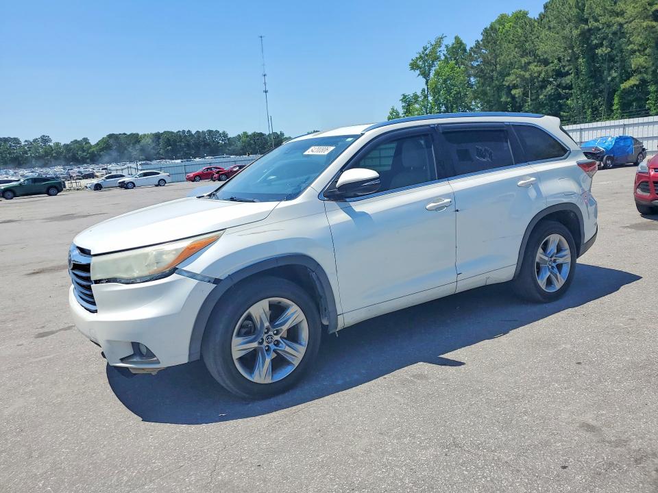 2016 Toyota Highlander VIN 5TDYKRFH0GS132052 COPART salvage auction — FRONT END, Nc - Dealer Only Clean Title (P), sold $10,300 on 2026-07-28 (photo 1)