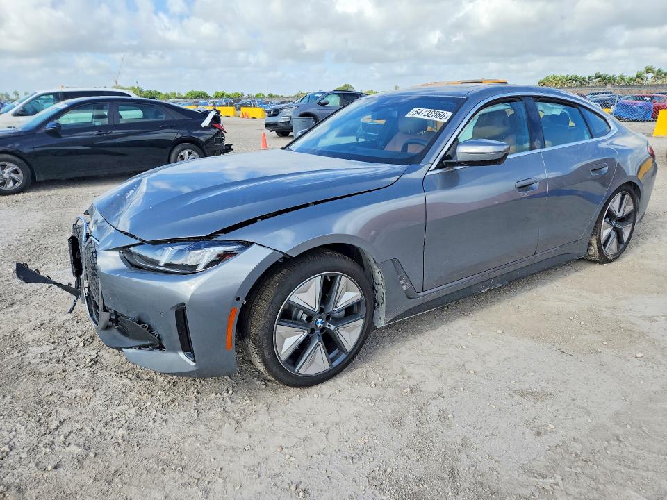 2026 BMW I4 VIN WBY63HD0XTFW33020 COPART salvage auction — FRONT END, Fl - Cert Of Title Slvg Rebuildable, sold $15 on 2026-07-29 (photo 1)