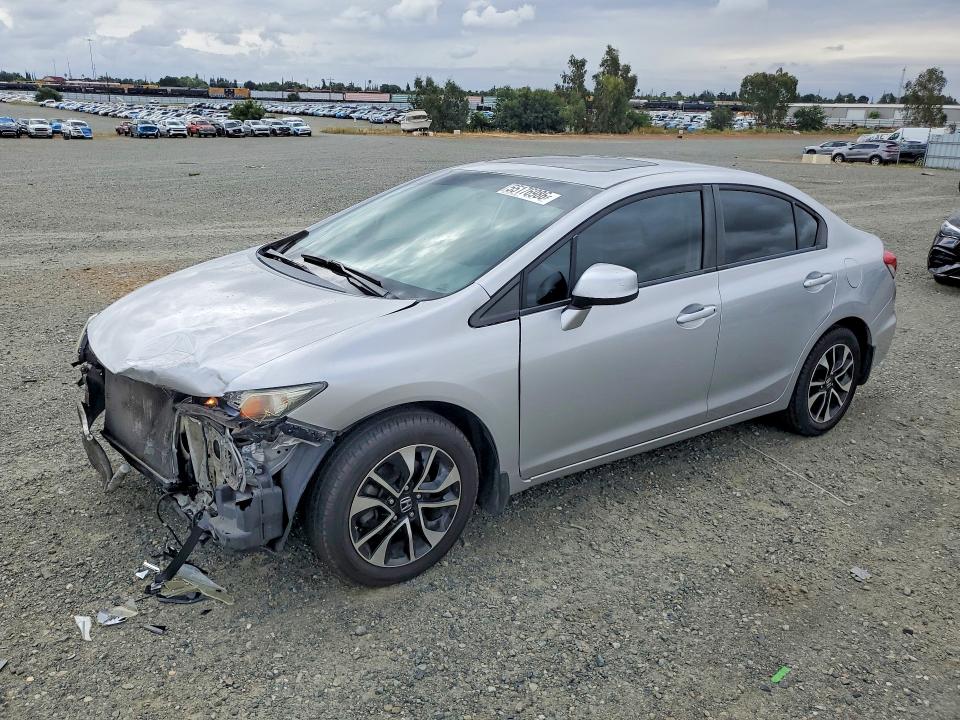 2013 Honda Civic VIN 19XFB2F83DE256403 COPART salvage auction — FRONT END, Ca - Salvage Certificate, sold $1,550 on 2026-07-09 (photo 1)