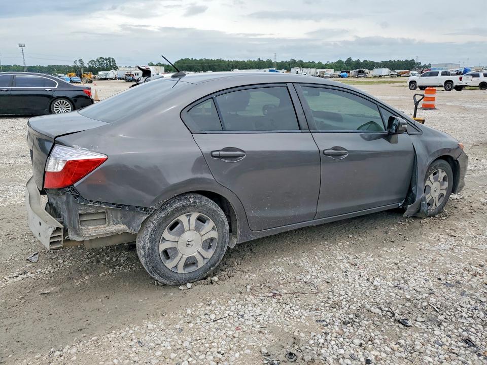 2012 Honda VIN JHMFB4F3XCS009261 COPART salvage auction — REAR END, Tx - Cert Of Title-Rebuilt Salvage, sold $400 on 2026-07-02 (photo 3)