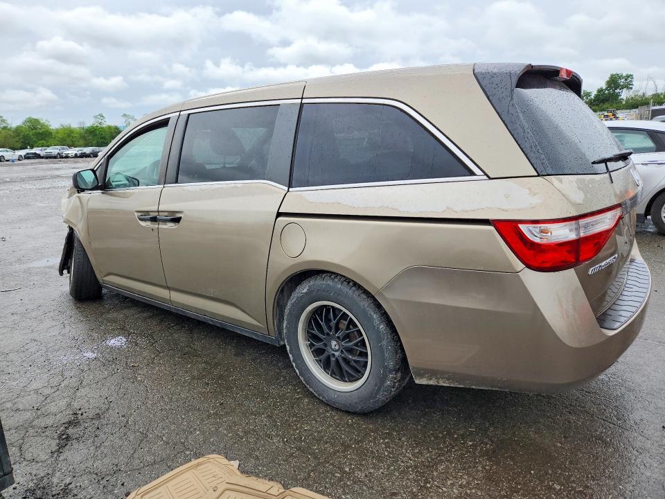 2013 Honda Odyssey VIN 5FNRL5H27DB055148 COPART salvage auction — FRONT END, Pa - Certificate Of Salvage, sold $400 on 2026-07-28 (photo 2)