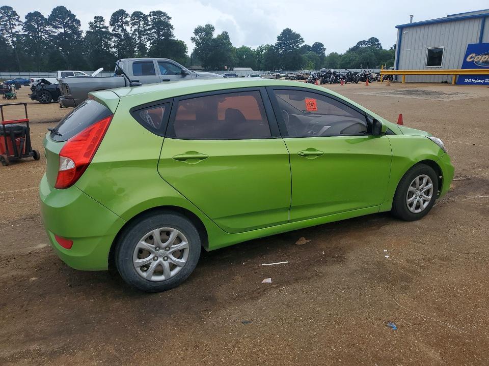2013 Hyundai Accent VIN KMHCT5AE7DU129326 COPART salvage auction — FRONT END, Tx - Salvage Vehicle Title, sold $400 on 2026-07-20 (photo 3)