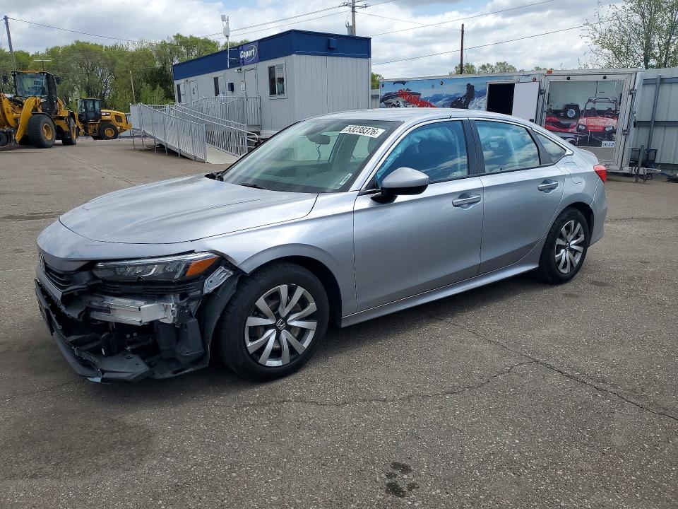 2022 Honda Civic VIN 2HGFE2F22NH532161 COPART salvage auction — FRONT END, Mn - Cert Of Title-Salvage, sold $5,300 on 2026-07-02 (photo 1)