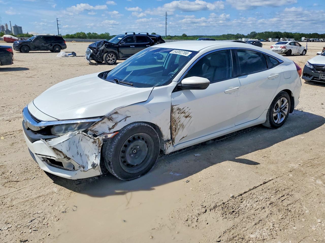 2016 Honda Civic VIN 19XFC2F52GE092357 COPART salvage auction — Front End, TX - SALVAGE VEHICLE TITLE, sold $2,400 on 2026-07-02 (photo 1)