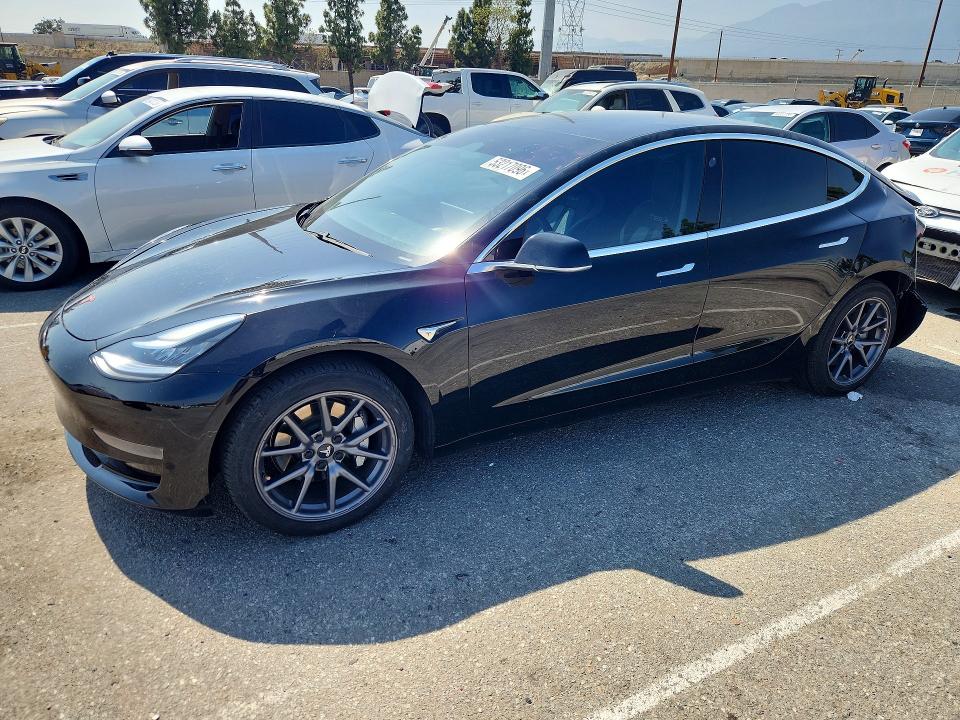 2020 Tesla Model 3 VIN 5YJ3E1EA6LF611257 COPART salvage auction — REAR END, Ca - Salvage Certificate, sold $5,500 on 2026-07-27 (photo 1)