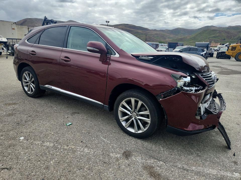 2013 Lexus Rx VIN JTJZB1BA3D2007707 COPART salvage auction — FRONT END, Ca - Salvage Certificate, sold $2,050 on 2026-07-31 (photo 4)