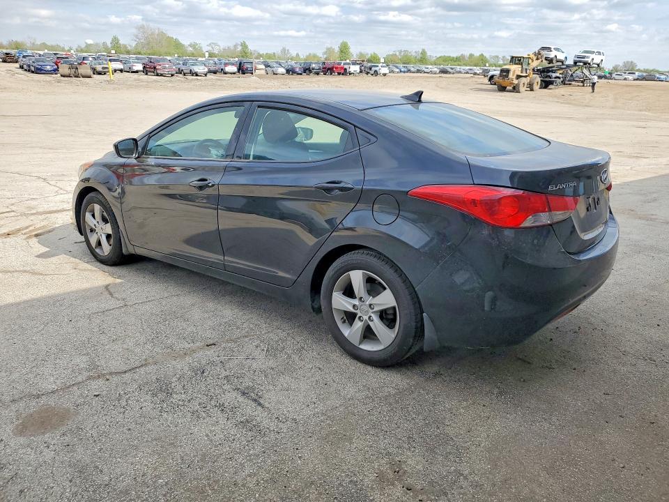 2013 Hyundai Elantra VIN 5NPDH4AE9DH412244 COPART salvage auction — VANDALISM, Il - Salvage Certificate, sold $525 on 2026-07-09 (photo 2)