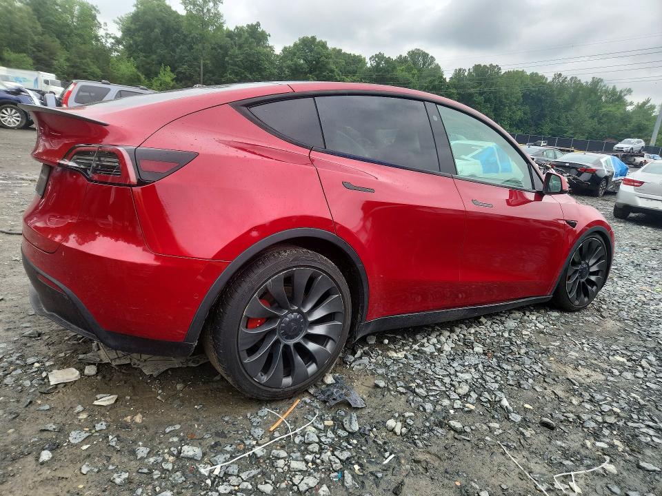 2022 Tesla Model y VIN 7SAYGDEF8NF546365 COPART salvage auction — FRONT END, Md - Cert Of Salvage > 75% Damage, sold $6,000 on 2026-07-28 (photo 3)