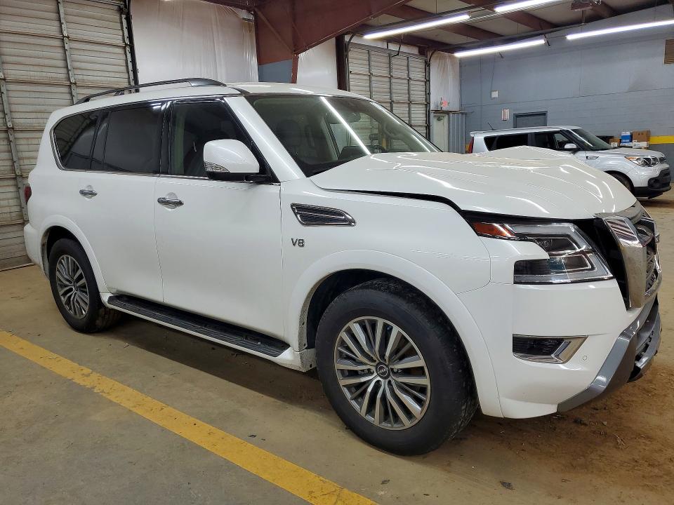 2021 Nissan Armada VIN JN8AY2AC4M9147834 COPART salvage auction — FRONT END, Nc - Salvage Certificate Of Title, sold $225 on 2026-07-29 (photo 4)