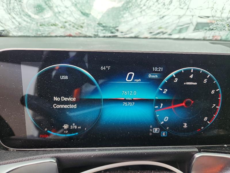2021 Mercedes-benz VIN W1N4M4HB2MW104701 COPART salvage auction — HAIL, Mo - Salvage Certificate Of Title, sold $8,900 on 2026-07-20 (photo 9)