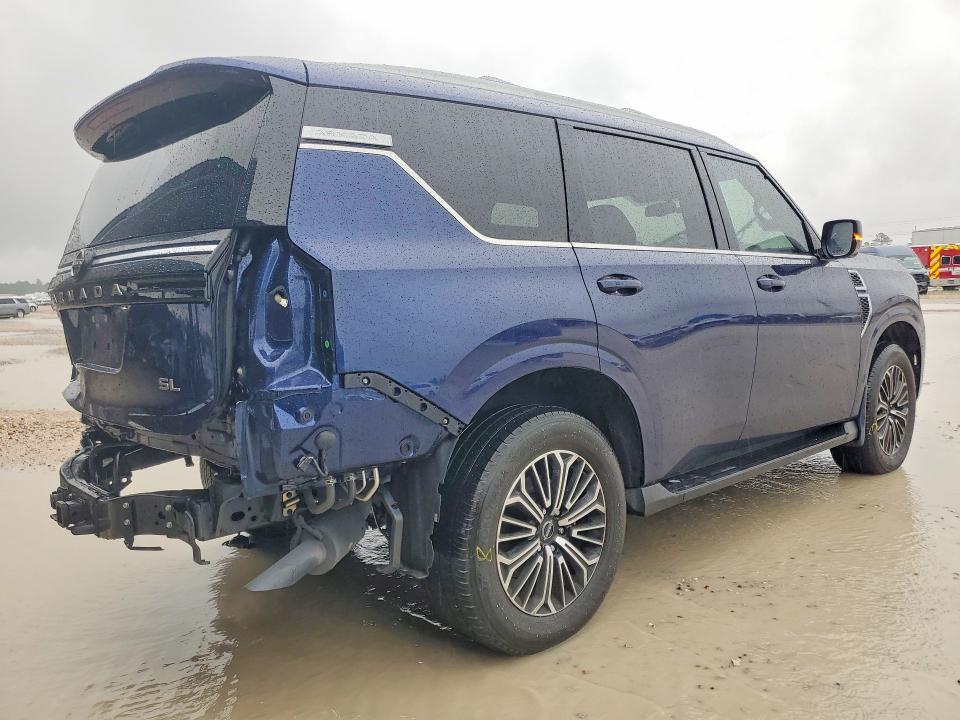 2025 Nissan Armada VIN JN8AY3BA4S9000980 COPART salvage auction — REAR END, TX - SALVAGE VEHICLE TITLE, sold $34,000 on 2026-07-17 (photo 3)