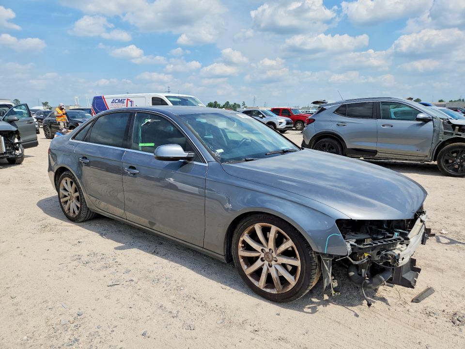 2013 Audi A4 VIN WAUEFAFL1DA060331 COPART salvage auction — FRONT END, Tx - Salvage Vehicle Title, sold $150 on 2026-07-24 (photo 4)