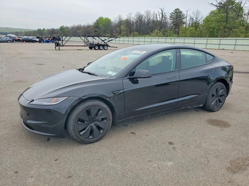 2024 Tesla Model 3 VIN 5YJ3E1EA3RF772805 COPART salvage auction — FRONT END, NY - MV-907A SALVAGE CERTIFICATE, sold $8,000 on 2026-07-27 (photo 1)