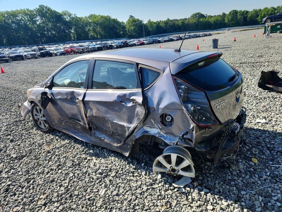 2014 Hyundai Accent VIN KMHCU5AEXEU151173 COPART salvage auction — SIDE, Nc - Salvage Certificate Of Title, sold $325 on 2026-07-08 (photo 2)