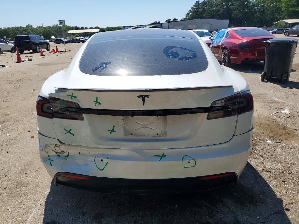 2021 Tesla VIN 5YJSA1E55MF451349 COPART salvage auction — REAR END, Ga - Cert Of Title-Salvage, sold $16,600 on 2026-07-31 (photo 6)