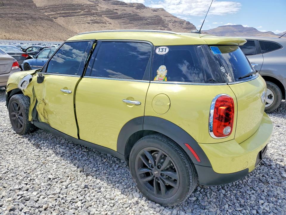 2012 Mini Cooper VIN WMWZB3C52CWM02921 COPART salvage auction — FRONT END, Nv - Salvage Title, sold $575 on 2026-08-05 (photo 2)