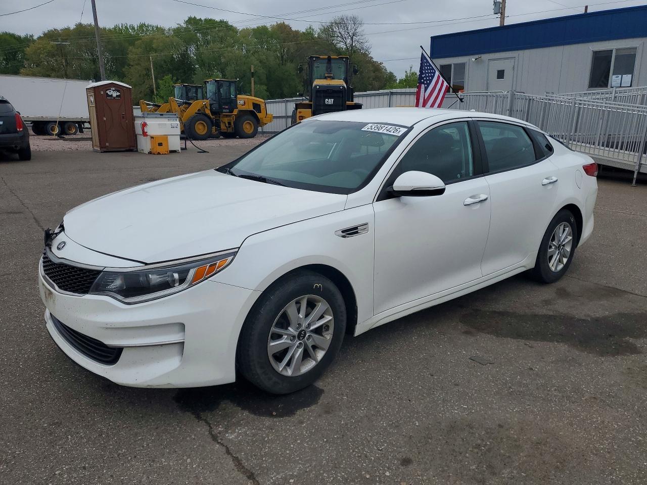 2016 Kia Optima VIN KNAGT4L38G5088275 COPART salvage auction — Front End, MN - CERT OF TITLE-SALVAGE, sold $900 on 2026-07-09 (photo 1)
