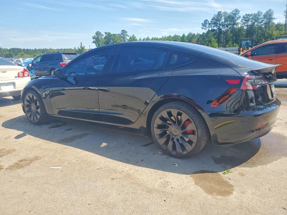 2022 Tesla Model 3 VIN 5YJ3E1EC6NF262413 COPART salvage auction — SIDE, Sc - Cert Of Title-Salvage, sold $12,600 on 2026-07-13 (photo 2)