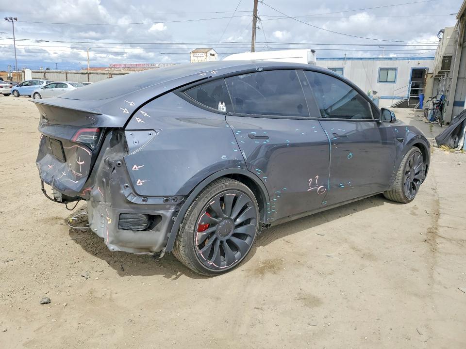 2023 Tesla VIN 7SAYGDEF0PF888413 COPART salvage auction — REAR END, Ca - Salvage Certificate, sold $10,500 on 2026-07-09 (photo 3)