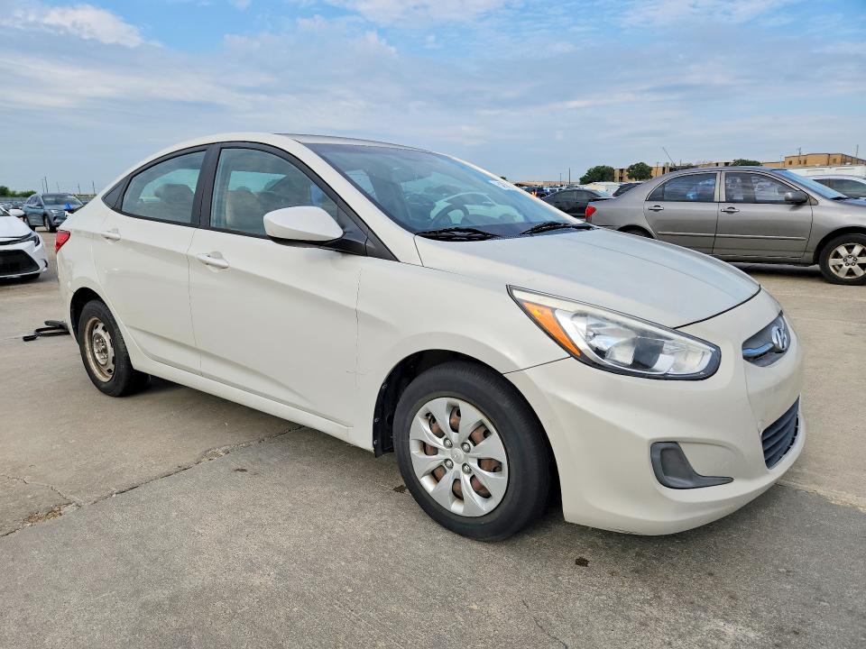 2016 Hyundai Accent VIN KMHCT4AE0GU043886 COPART salvage auction — REAR END, TX - CERT OF TITLE-REBUILT SALVAGE, sold $675 on 2026-07-16 (photo 4)
