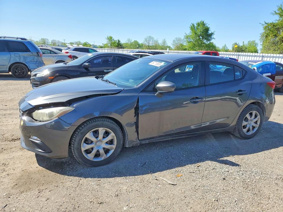 2014 Mazda 3 VIN JM1BM1U73E1166766 COPART salvage auction — FRONT END, On - Permit No Brand - Unfit, sold $2,300 on 2026-07-21 (photo 1)