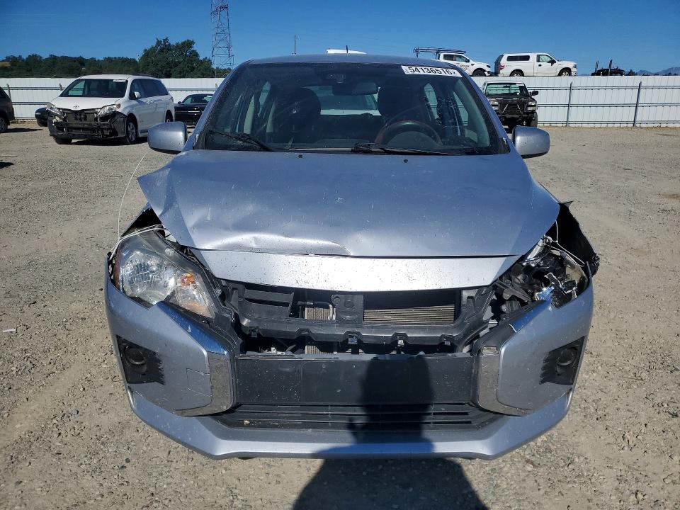 2021 Mitsubishi Mirage VIN ML32AUHJ3MH003012 COPART salvage auction — FRONT END, Ca - Salvage Certificate, sold $1,800 on 2026-07-10 (photo 5)