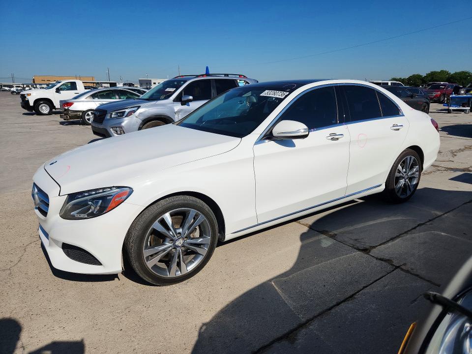 2015 Mercedes-benz C-klasse VIN 55SWF4KB0FU008705 COPART salvage auction — HAIL, Tx - Certificate Of Title, sold $2,100 on 2026-07-09 (photo 1)