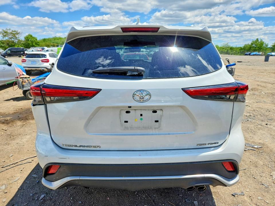 2023 Toyota Highlander VIN 5TDKDRBH6PS016375 COPART salvage auction — UNDERCARRIAGE, Md - Cert Of Salvage > 75% Damage, sold $9,200 on 2026-07-23 (photo 6)