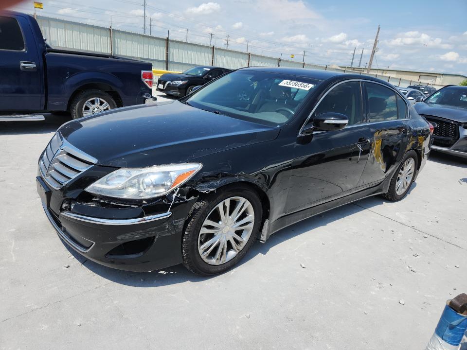 2012 Hyundai Genesis VIN KMHGC4DDXCU165055 COPART salvage auction — FRONT END, Tx - Salvage Vehicle Title, sold $650 on 2026-07-14 (photo 1)