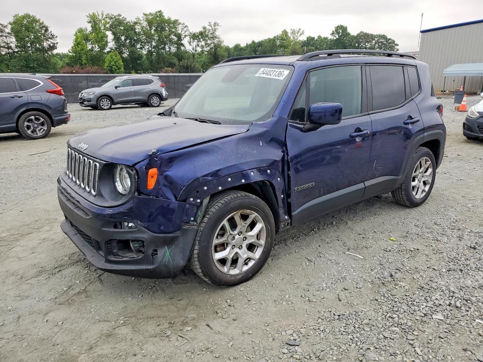 2018 Jeep Renegade VIN ZACCJABB2JPJ66849 COPART salvage auction — FRONT END, Sc - Cert Of Title-Salvage, sold $2,500 on 2026-07-27 (photo 1)
