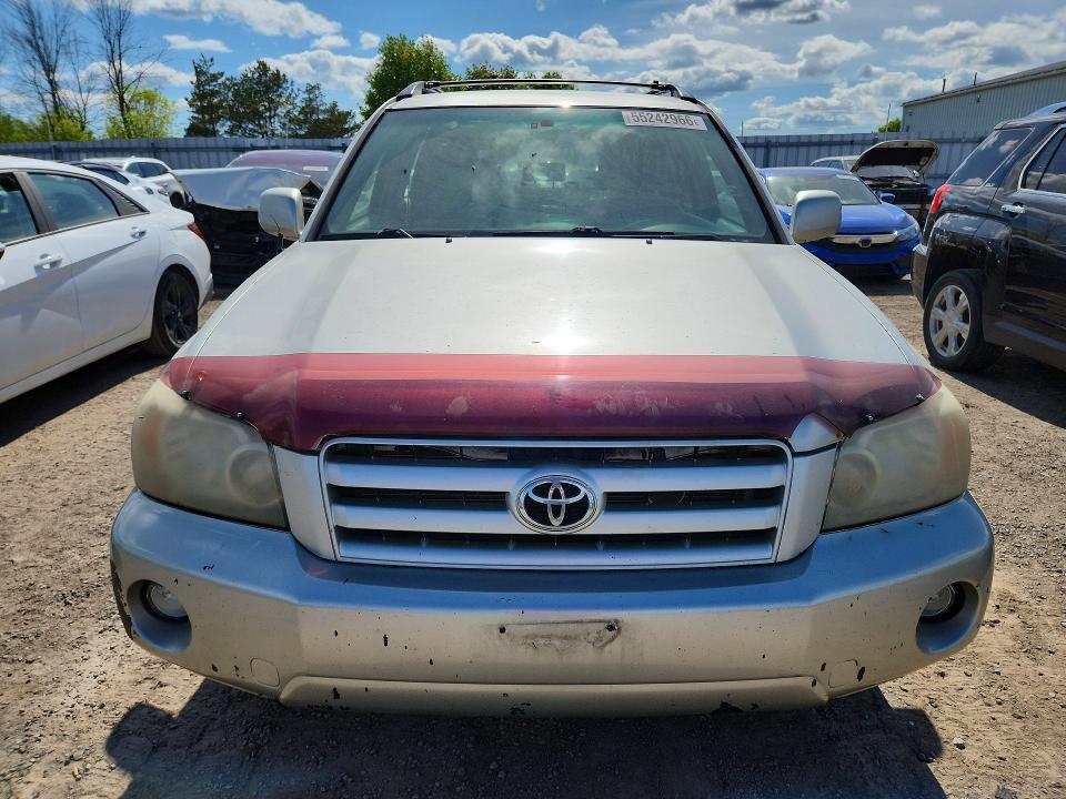 2005 Toyota Highlander VIN JTEHP21A250094175 COPART salvage auction — SIDE, On - Bill Of Sale - Parts Only, sold $800 on 2026-07-21 (photo 5)