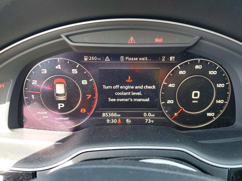 2018 Audi Q7 VIN WA1VAAF78JD048430 COPART salvage auction — FRONT END, Pa - Certificate Of Salvage, sold $5,600 on 2026-07-24 (photo 9)