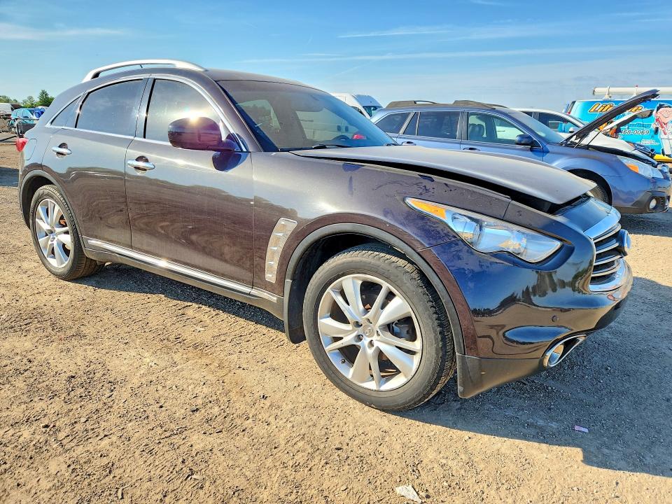 2013 Infiniti Fx VIN JN8CS1MW1DM170396 COPART salvage auction — FRONT END, IL - SALVAGE CERTIFICATE, sold $1,050 on 2026-07-07 (photo 4)