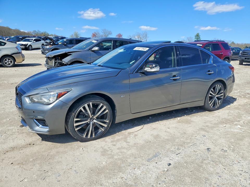 2018 Infiniti Q50 VIN JN1EV7AR4JM441219 COPART salvage auction — FRONT END, MA - CERT OF TITLE-SALVAGE, sold $2,000 on 2026-07-15 (photo 1)
