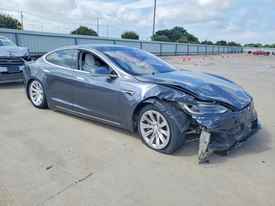 2018 Tesla Model s VIN 5YJSA1E26JF296053 COPART salvage auction — FRONT END, TX - SALVAGE VEHICLE TITLE (P), sold $6,500 on 2026-07-16 (photo 4)