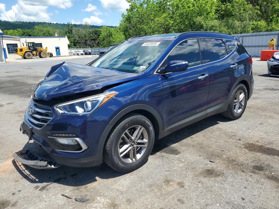 2017 Hyundai Santa fe VIN 5XYZUDLB7HG484609 COPART salvage auction — FRONT END, Pa - Certificate Of Salvage, sold $2,250 on 2026-07-28 (photo 1)