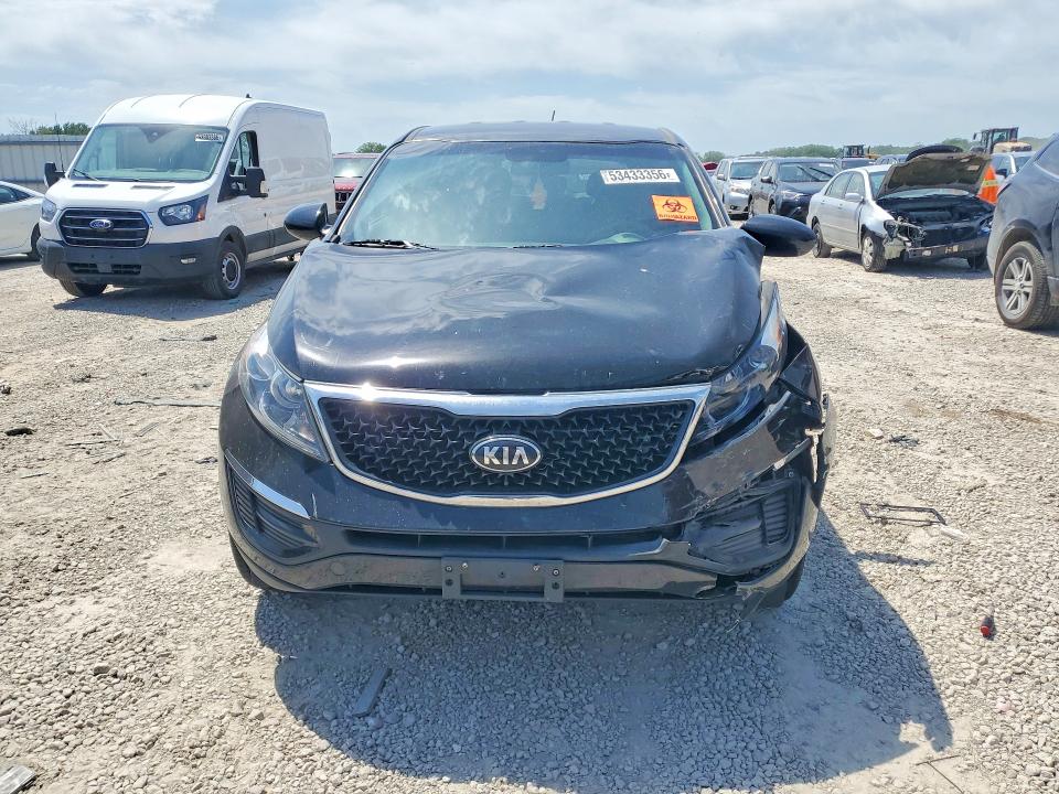 2016 Kia Sportage VIN KNDPB3AC4G7876753 COPART salvage auction — FRONT END, Ks - Cert Of Title-Salvage, sold $1,050 on 2026-07-09 (photo 5)
